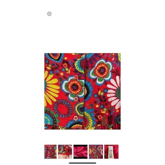 Marks & spencer fully lined floral print ruffle, trim, dress size 4 - Picture 6 of 8